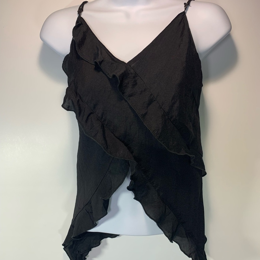 Emory Park Cropped Camisole Blouse, Black, Size Small Boutique Brand Trendy NWT